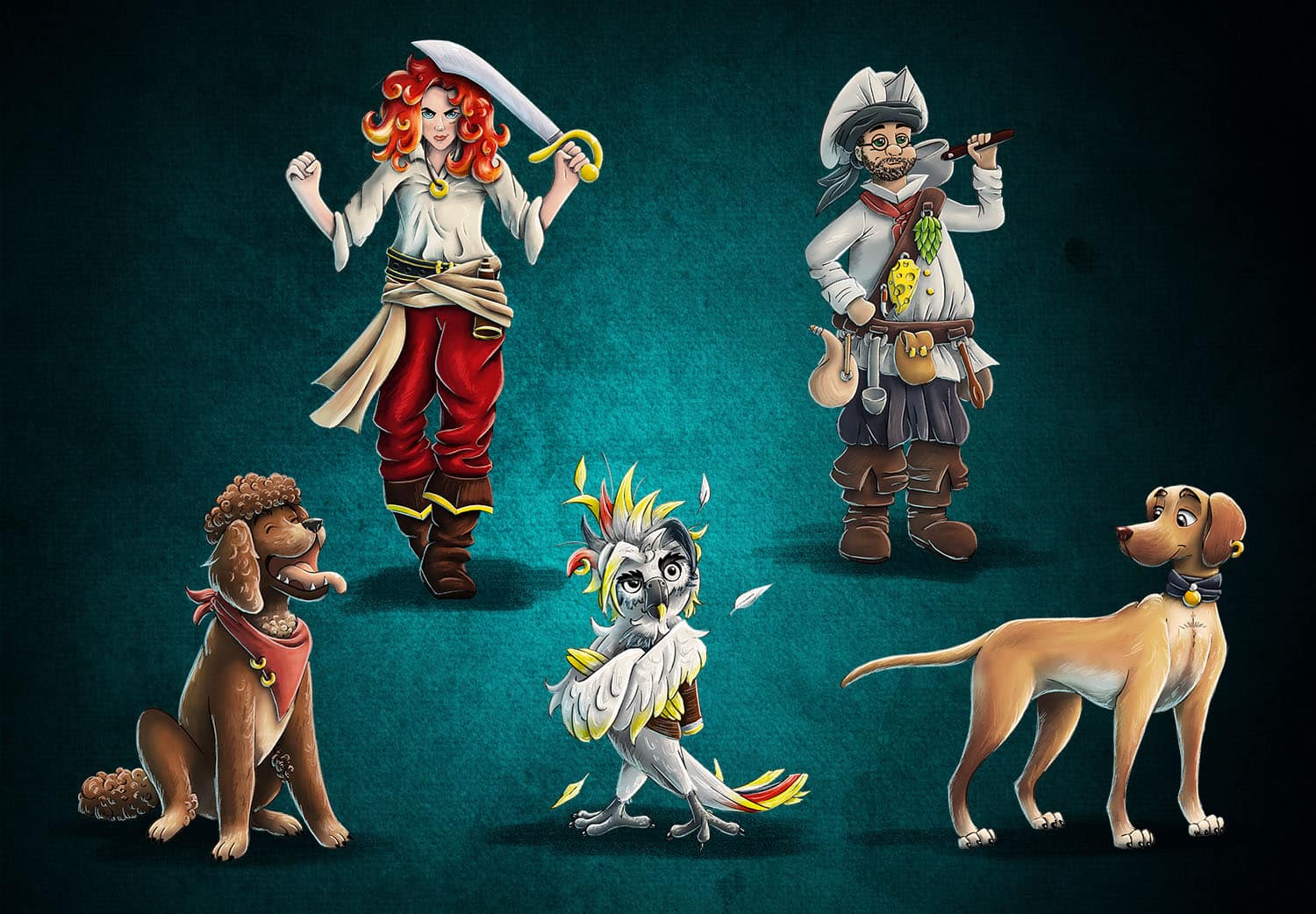 Pirate dogs, children's book illustrator wanted, children's book illustrated, children's book created, children's book illustrator Andrea Baitz, book illustrator wanted, book illustrator, children's book illustration, book illustration, looking for children's book illustrator, looking for illustrator, Character design