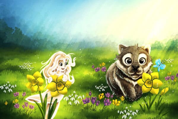 Wombat, Wombats, Frühling, Oskar, Kinderbuch Illustrator gesucht, Kinderbuchillustrator gesucht, Kinderbuch illustrieren lassen, Kinderbuch erstellen lassen, Kinderbuchillustrator Andrea Baitz, Buchillustrator gesucht, Buch Illustrator, Kinderbuch Illustration, Kinderbuchillustration, Buchillustration, Buch Illustration, suche kinderbuchillustrator, suche illustrator, Cover Illustration